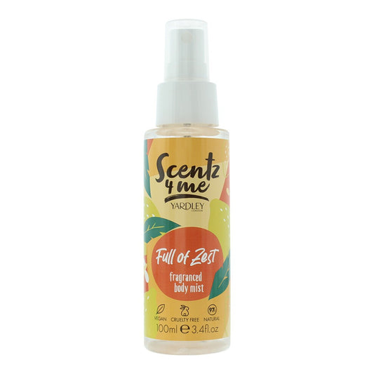 Yardley, Scentz 4 Me Full Of Zest, Scented Spray, Unisex, 100 ml