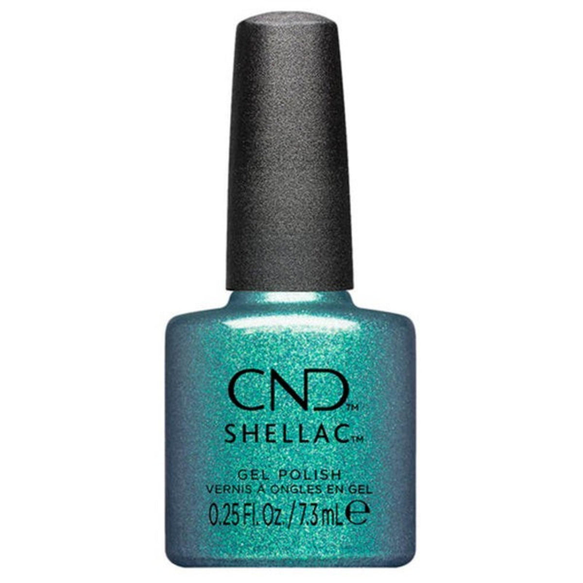 CND, Shellac, Glitter, Semi-Permanent Nail Polish, Teal-Tricity, 7.3 ml