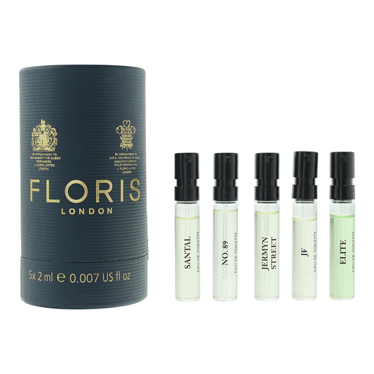 Discovery Collection Set Floris Of London: No. 89, Eau De Toilette, For Men, 2 ml *Vial +  Santal, Eau De Toilette, For Men, 2 ml *Vial + Jermyn Street, Eau De Toilette, For Men, 2 ml *Vial + JF, Eau De Toilette, For Men, 2 ml *Vial + Elite, Eau De…