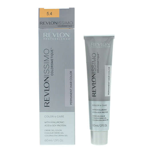 Revlon, Revlonissimo Colorsmetique, Permanent Hair Dye, 5.4 Light Copper Brown, 60 ml