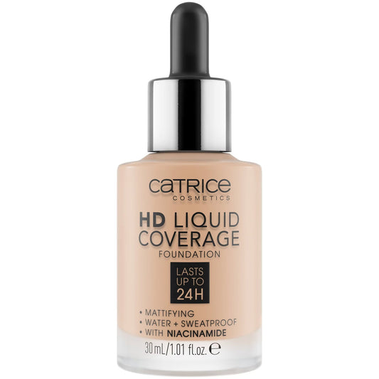 Catrice, HD, Vegan, Matte, Liquid Foundation, 10, Light Beige, 30 ml