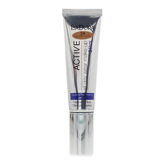 IsaDora, 24 Hrs Active, Natural, Liquid Foundation, 24, Golden Olive, 35 ml